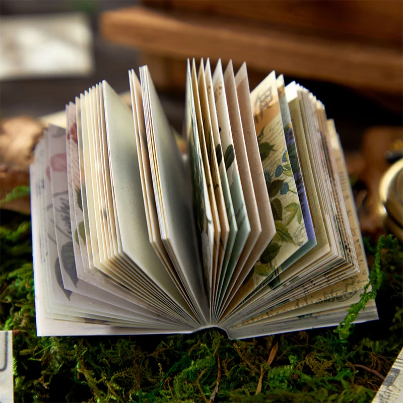 6 paczek/partia Seria Królestwo Roślin retro papierowy notes do notatek