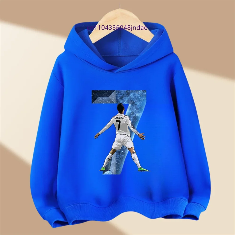 العلامة التجارية ملابس الأطفال عارضة طفل هوديي الربيع والخريف الرياضة البلوز للبنين والبنات رونالدو المطبوعة السترة