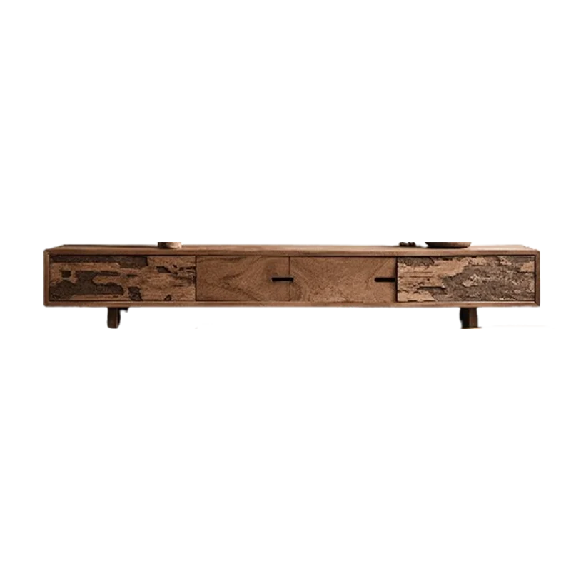 Wooden TV Stand, Advanced Minimalist Design,Floor Bedroom Cabinet Style,Modern Nordic Log Fernsehtisch Furniture For Living Room