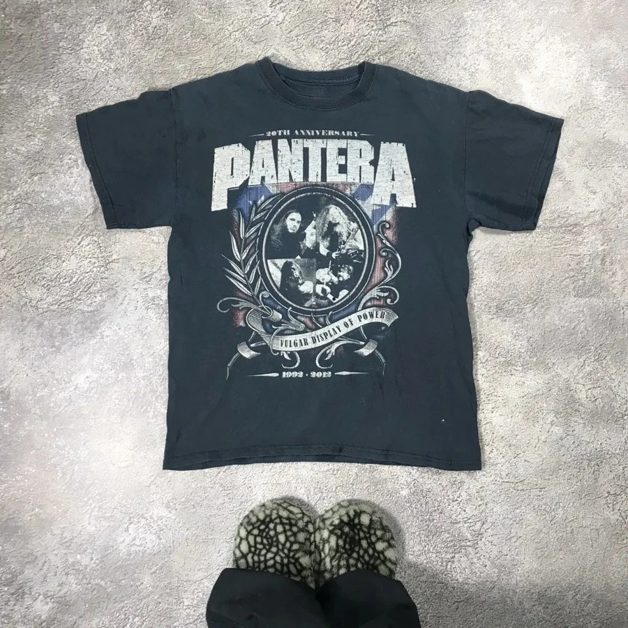 Band Tee Faded 90S - Vintage 90s Pantera Band Tee Graphic