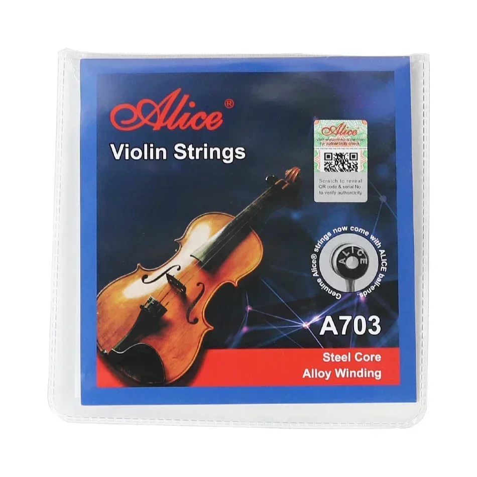 Alice A703 Violin Strings Plated Steel Alloy Winding With 4 pieces Strings Set E/A/D/G Practice Using Violin Strings Full Size