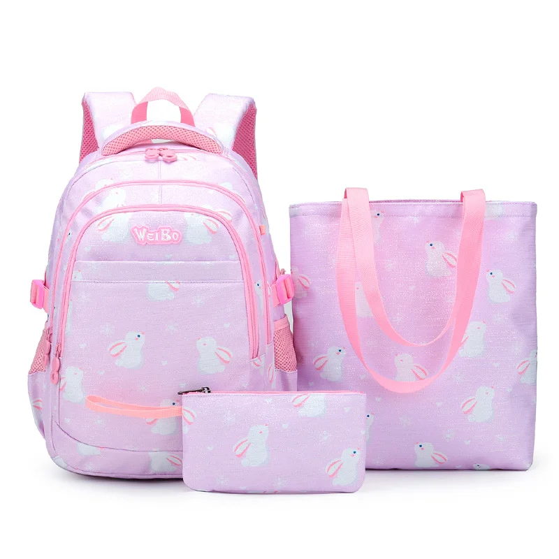 Cute Kids School Backpacks Kawaii Children Girls Schoolbags Lightweight Primary Student School Bags Handbags and Pencil Case Set