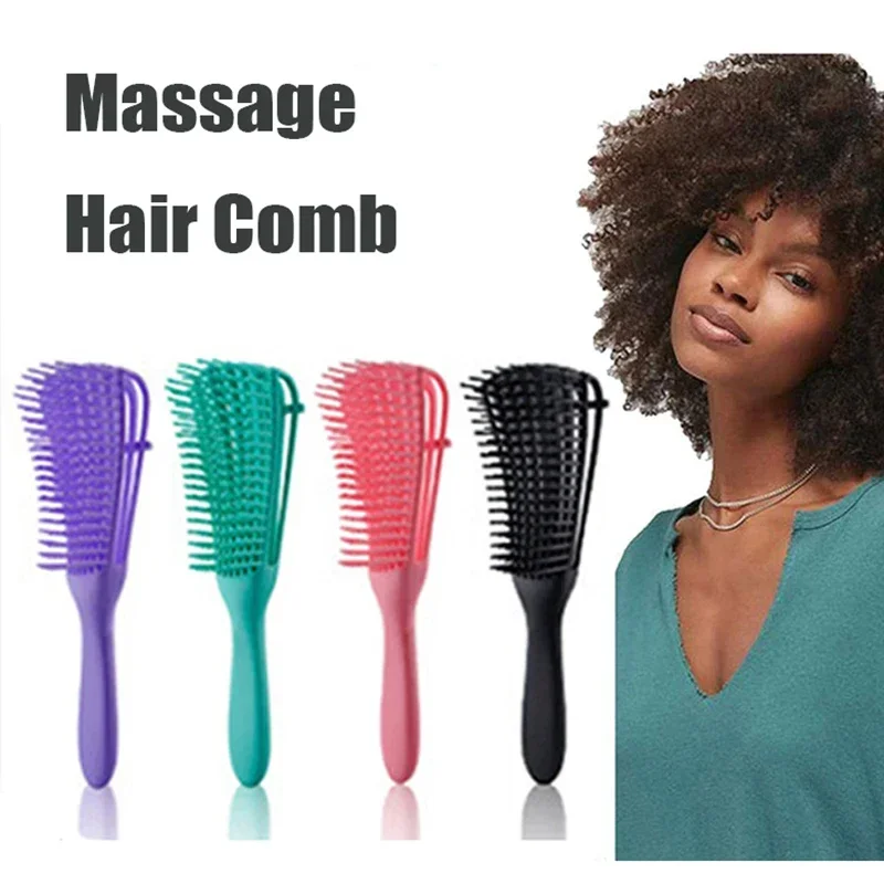 1pcs Haar Kam Ontwarrende Borstel Hoofdhuid Massage Borstel Ontklitter Borstel voor Krullend Dikke Octopus Haarborstel Vrouwen Mannen Salon krullend