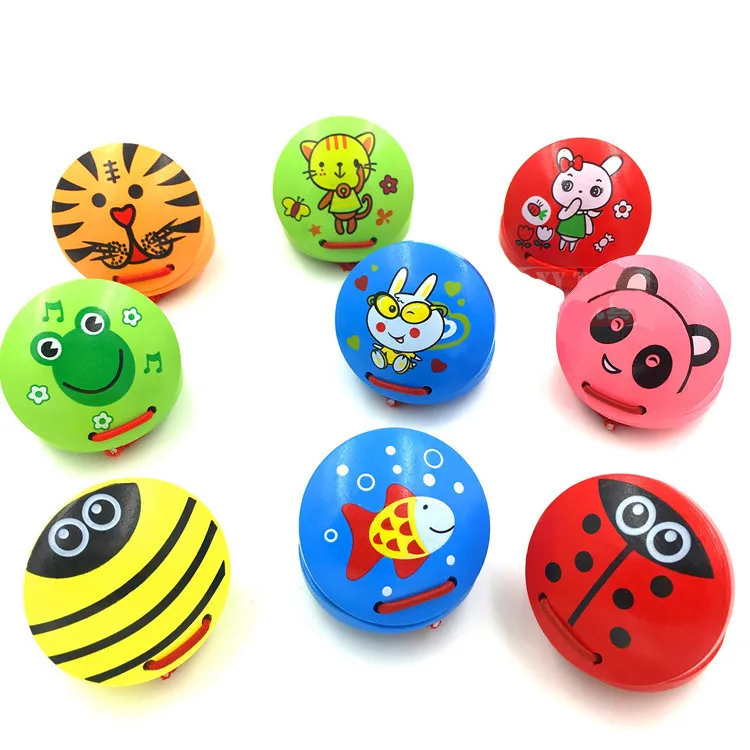 Cartoon Wooden Castanets Children's Percussion Instrument Orff Music Castanets Children Clapper Toy Music Aids Educational Gift