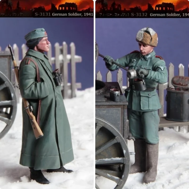 1/35 レジンモデルキット、兵士と子供のディナー置物白型未組み立て未塗装 Gk 誕生日ギフト