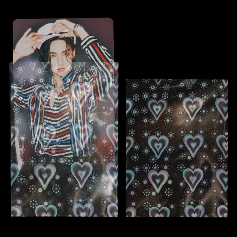 50Pcs 61x88mm Laser Korea Card Sleeves Photcards Clear Protector Kpop Shield Board Games Tarot Cards Photocard Protector Film