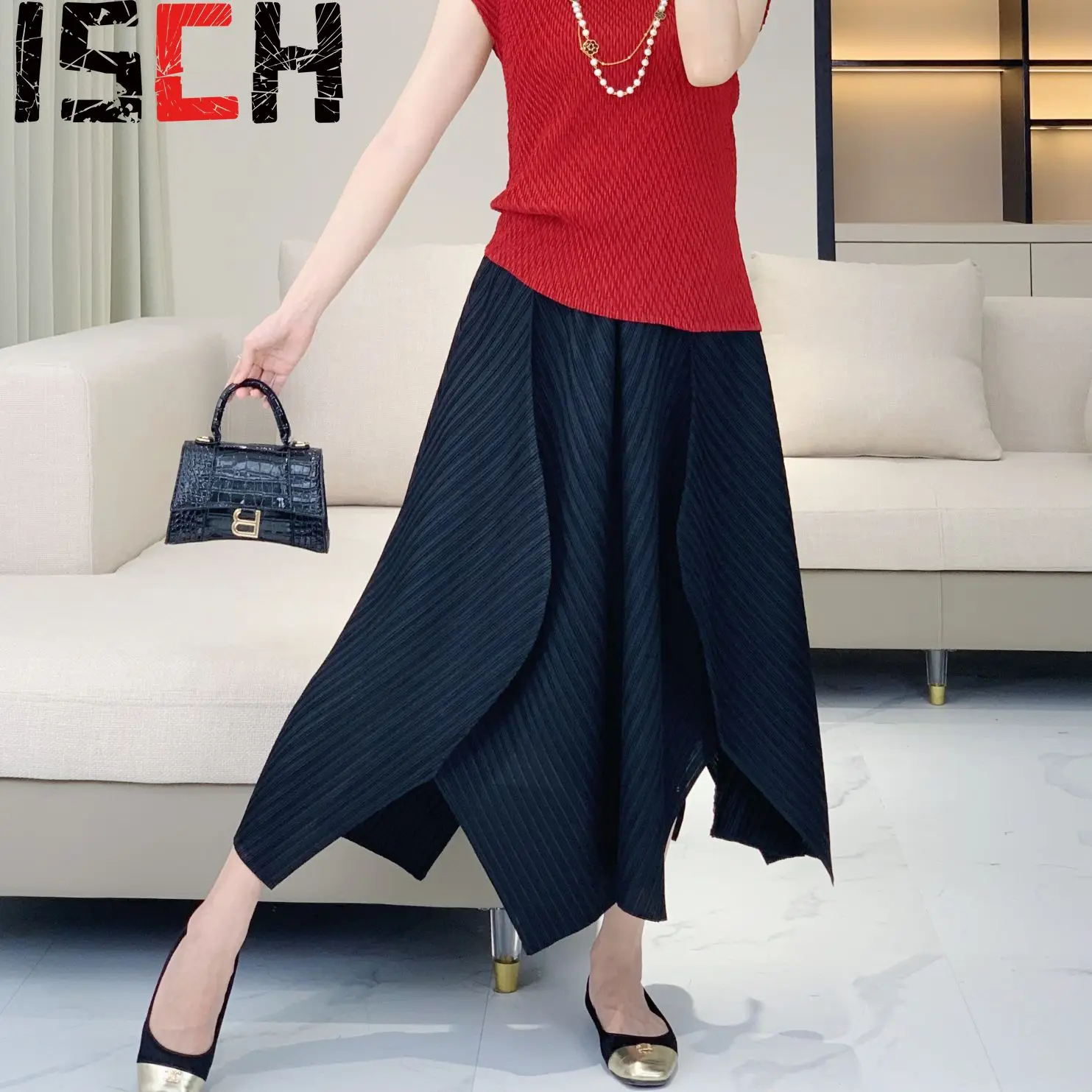 

Pleats Multi-piece Pleated Bustier Female 2024 Spring Summer Irregular Medium-length Skirt A-type Bud Skirt Fairy Temperament