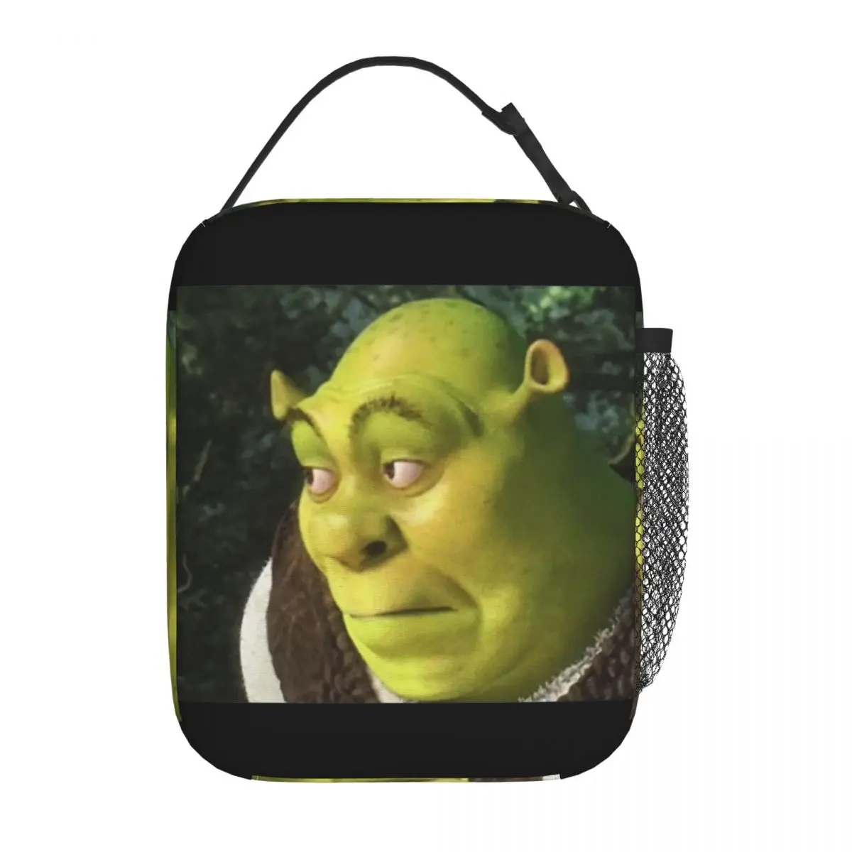 Lucu Shrek Meme tas makan siang terisolasi termal untuk penghancur Sekolah wajah kotak Bento portabel kotak makan siang termal pendingin Pria Wanita