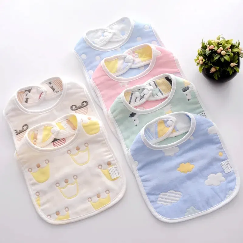 3pcs/set Baby Feeding Drool Bib Cotton Infants Saliva Towel Soft Burp Cloth For Newborn Toddler Kids Boys Girls Bibs