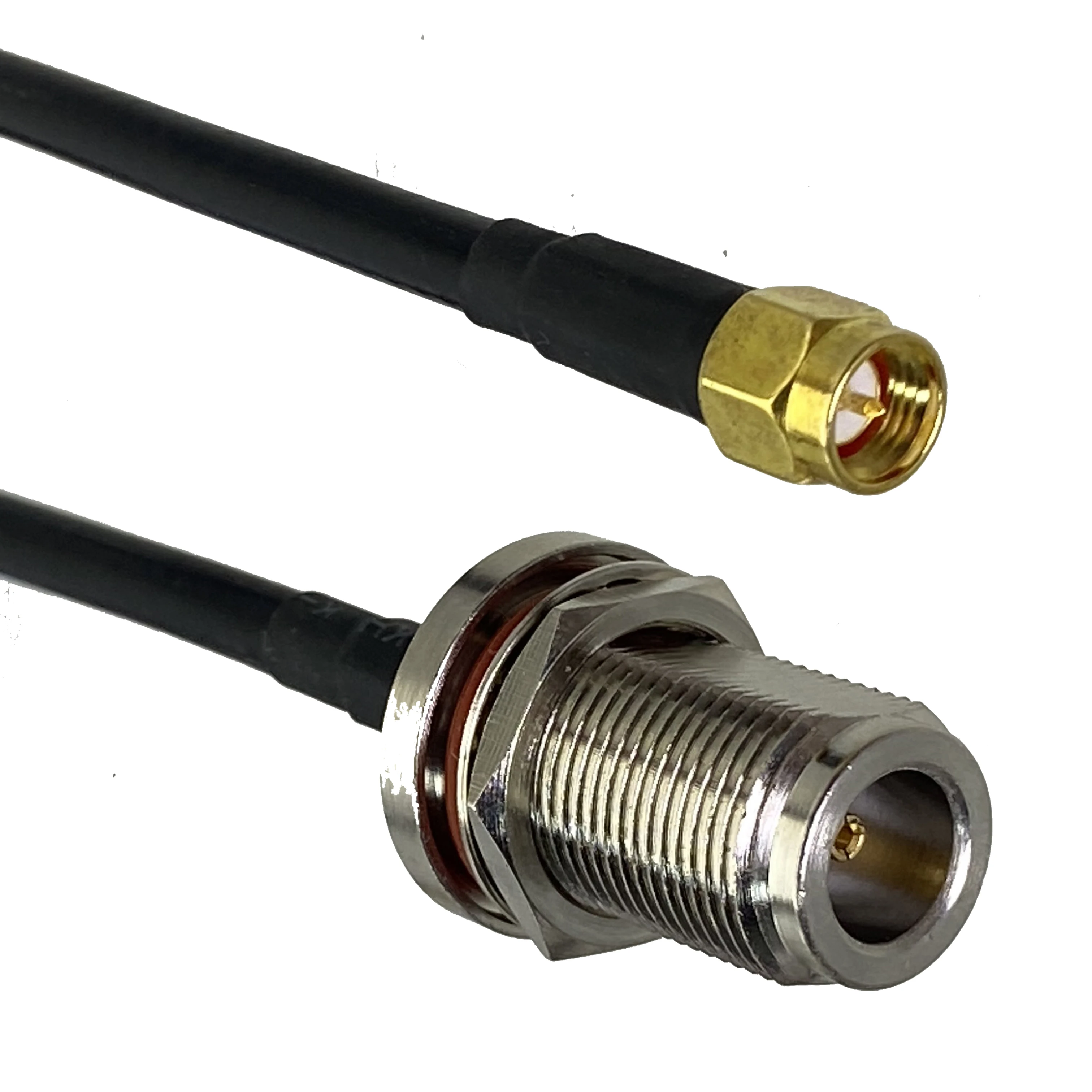 RG58 N Female Jack Bulkhead to SMA Male Plug Connector Straight RF Jumper pigtail Cable Wire Terminals 6inch~20M