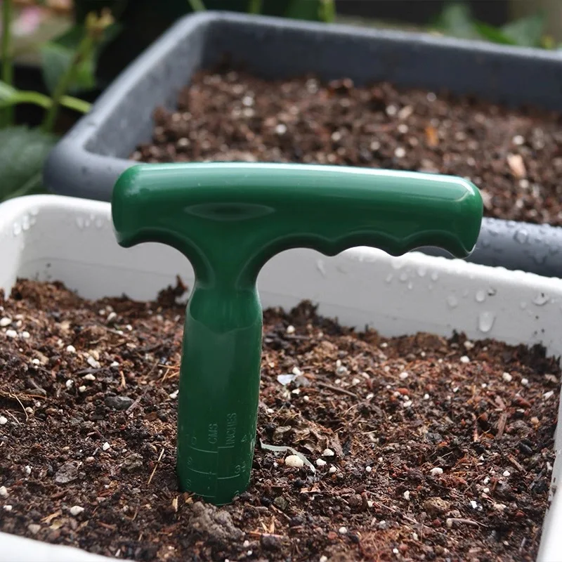 2PCS Plastic Garden Plant Seeds Seedlings Hole Drilling Seeder Long Handle Hole Digging Seeder Gardening Tool