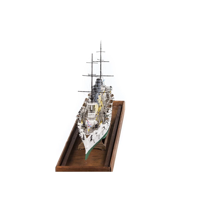 1:200 Tsarist Russia Varyag Protected Cruiser Paper Model Warship Model Military 3D Model Ship Cards Kit Handmade Toy Home Decor