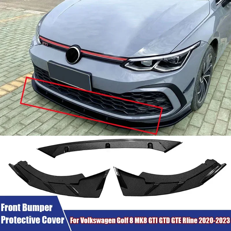 

Front Bumper Lip Body Guards Cover Car Lower Side Splitters Cover Kit Fit For Volkswagen Golf 8 MK8 GTI GTD GTE Rline 2020-2023