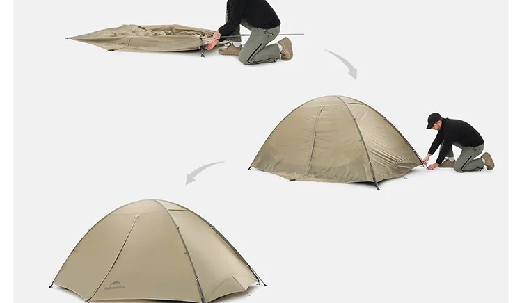 Naturehike 2026 Neues JILING PRO/UL/LITE Zelt Camping Ultraleicht 15D 20D Nylon-Zelt Wandern Outdoor Wasserdicht 1-2 Personen 4-Jahreszeiten-Zelt – Detail 5