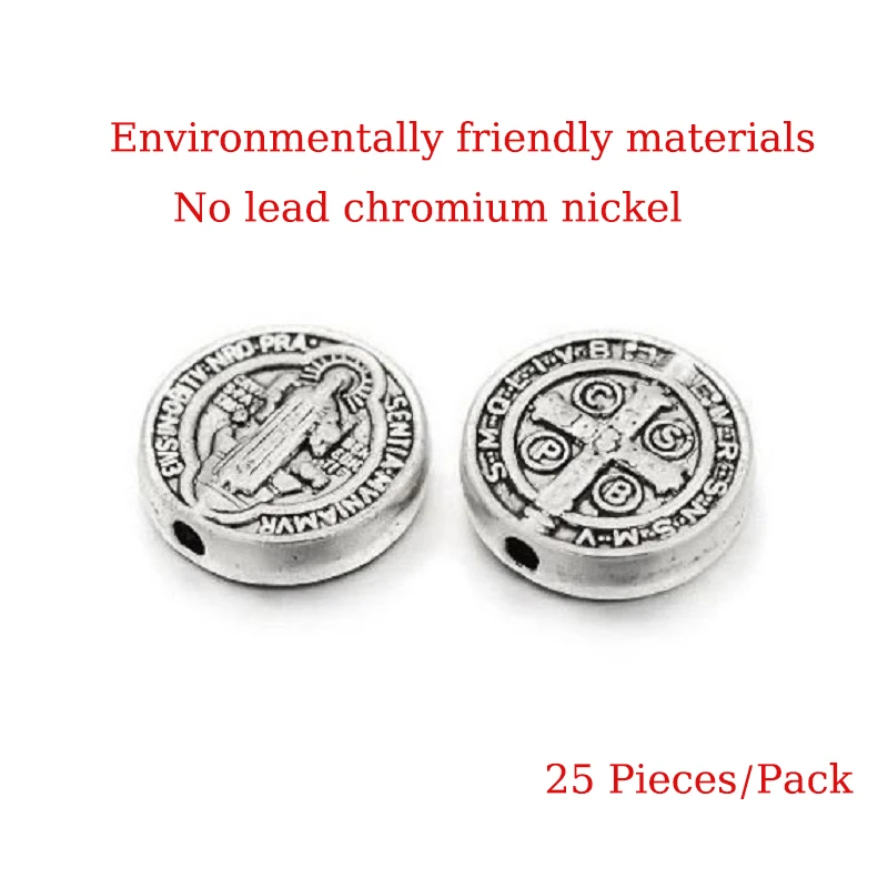 Noter 25Pcs/pack Holy Mother Jesus Cross Accessories For Jewelry Making Environmentally Friendly Material DIY Bracelet Necklace