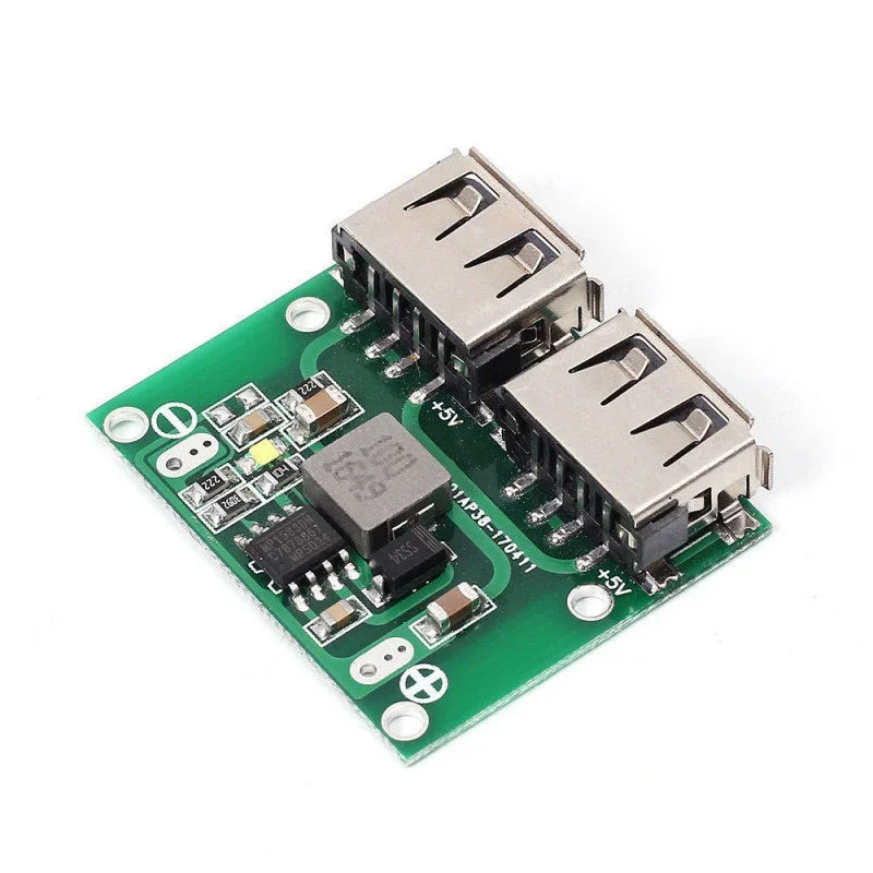 9V 12V 24V Naar 5V DC-DC Step Down Charger Power Module Dual Usb Output Buck Voltage board 3A Auto Charge Opladen Regulator 6-26V