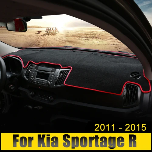 Para Kia Sportage R 3rd 2011 2012 2013 2014 2015 LHD alfombrillas para salpicadero de coche evitar almohadillas de luz funda Anti-UV alfombras Accesorios