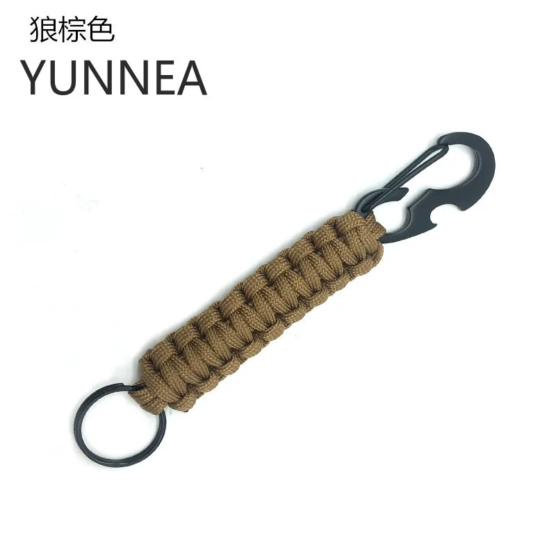 Outdoor Umbrella Rope Woven with Bottle Opener Key Chain Multi-color Optional.