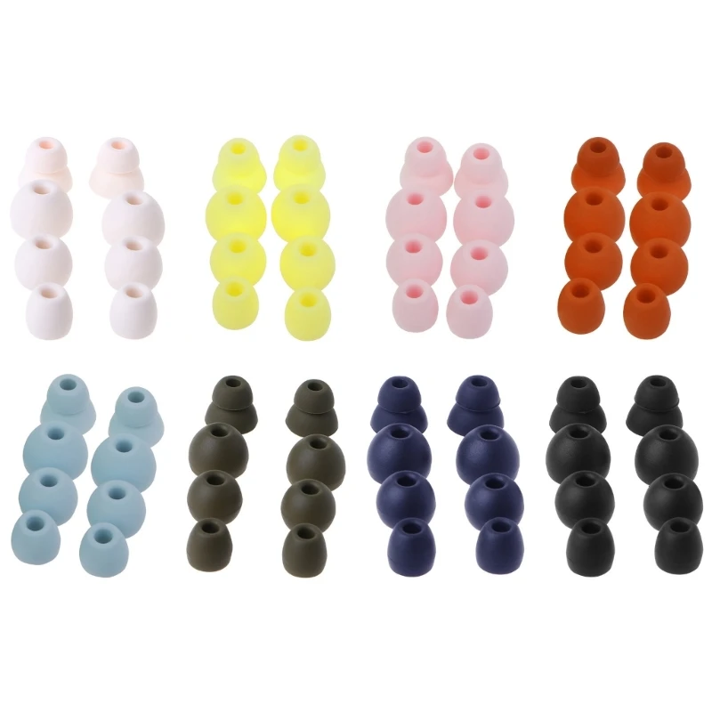 4 Pair Silicone Ear Buds Gels Eartips Corded Headset Earpads for Powerbeats Pro Eargel Headphnoe for -Powerbeats Pro Earphones