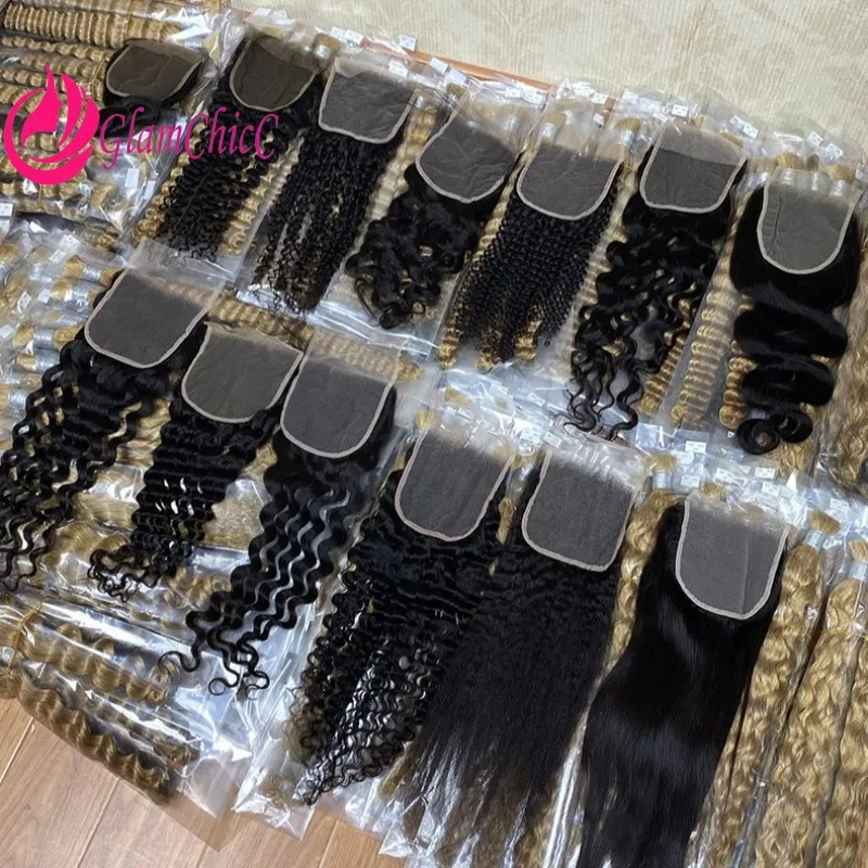 5*5 Lace Closure Deep Wave Natural Color Human Hair Block 12-20 Inch Brazilian Virgin Remy 180% Density 100% Unprocessed