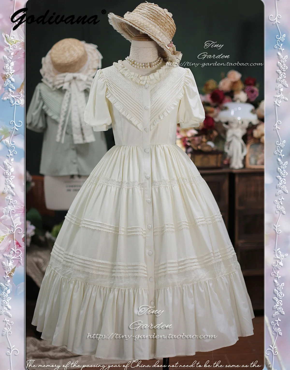 

New Spring and Summer Female Elegant Short Sleeve Lolita Op Dress Solid Color Slim Single-breasted Long Dresses