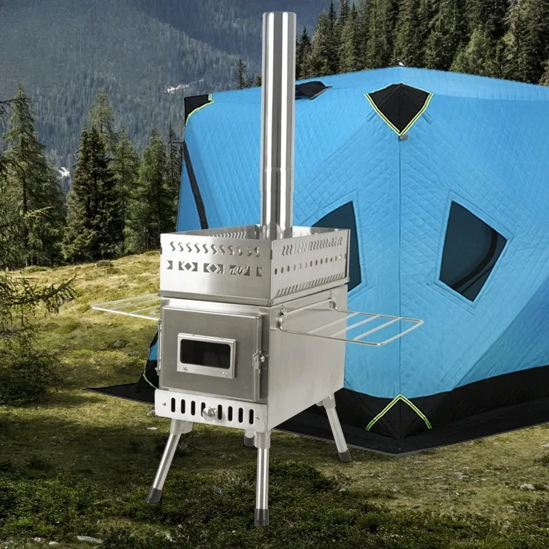 

Stainless Steel Portable Folding Stove Outdoor Beach Barbecue Picnic Family Burner Stove Tourist Mountaineering Camping Stoves