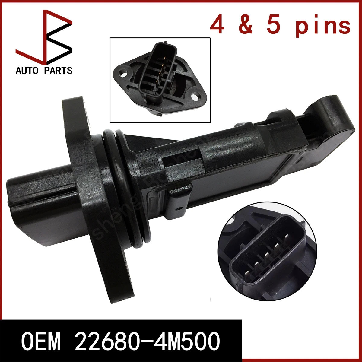 

OEM 22680-4M500 226804 M500 4/5-контактный датчик массового расхода воздуха MAF для Nissan Infiniti Maxima Almera Patrol X-Trail 22680-4M501