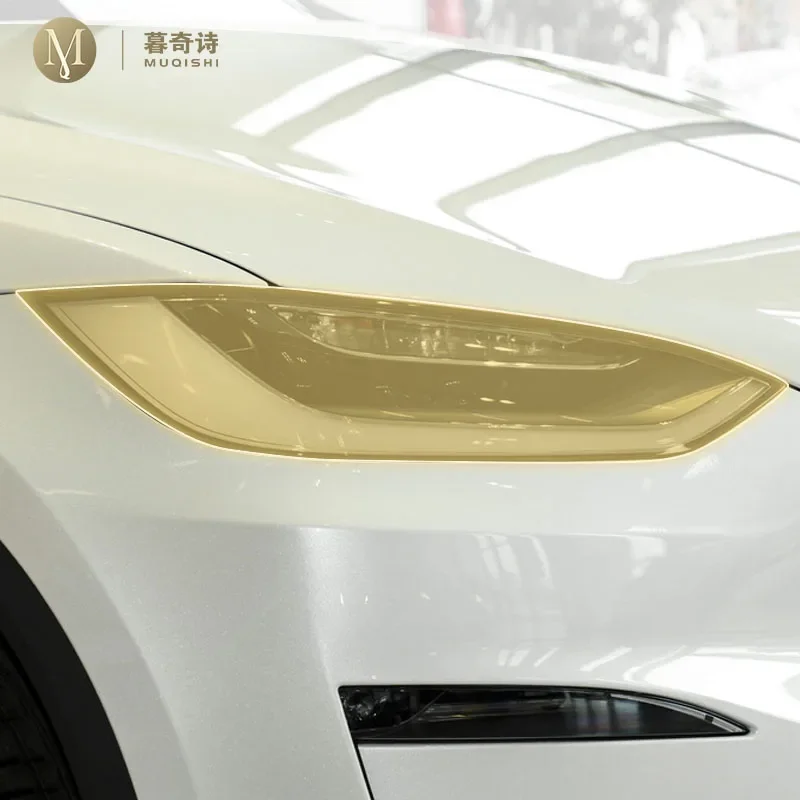 

For Tesla Model X 2020-2022 Pre cutting Car Exterior Headlights PPF transparent protective film TPU scratch resistant film refit
