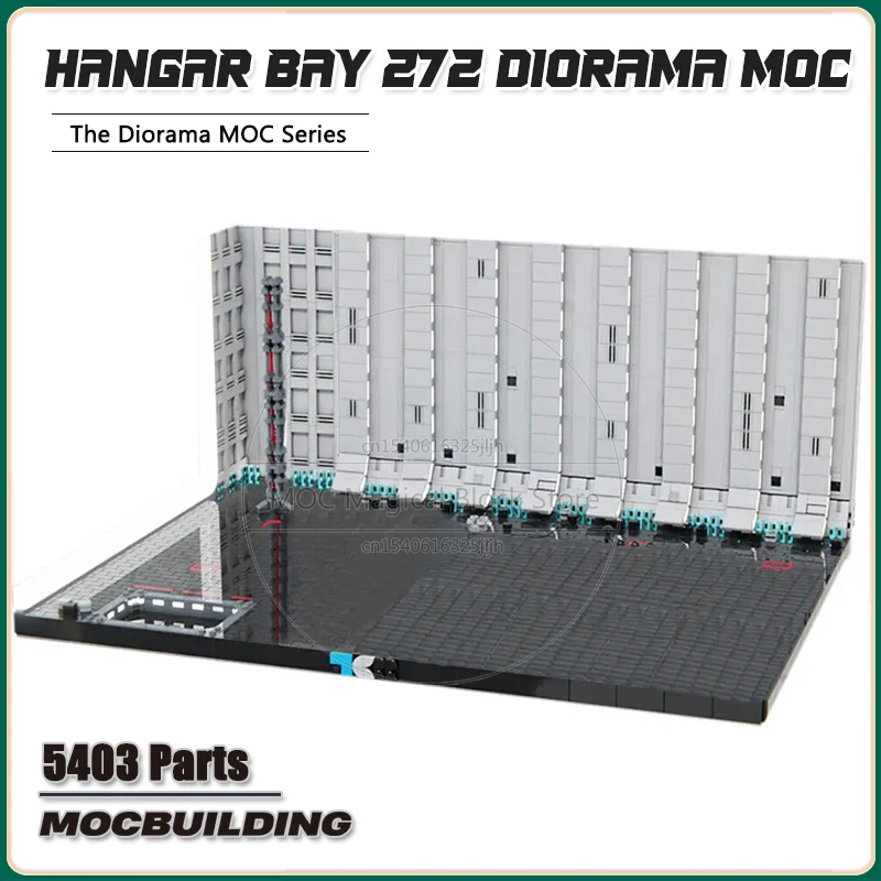 MOC Space Death Scene Hangar Bay 272 Diorama Model Movie Game Building Blocks Constructor Architecture Technology Bricks Toys