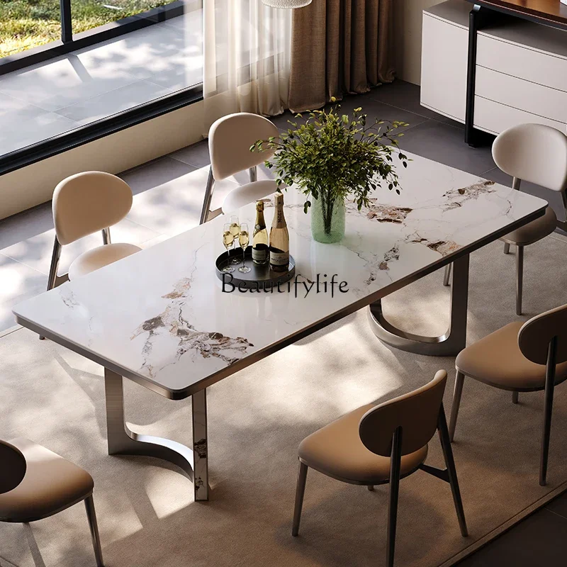 

yj32 Slate dining table household Italian minimalist new model