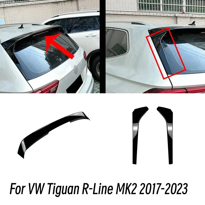 For VW Tiguan R-Line MK2 2017 2018 2019 2020 2021 2022 2023 Car Body Kit Rear Roof Trunk Lid Side Spoiler Wing Splitter Parts
