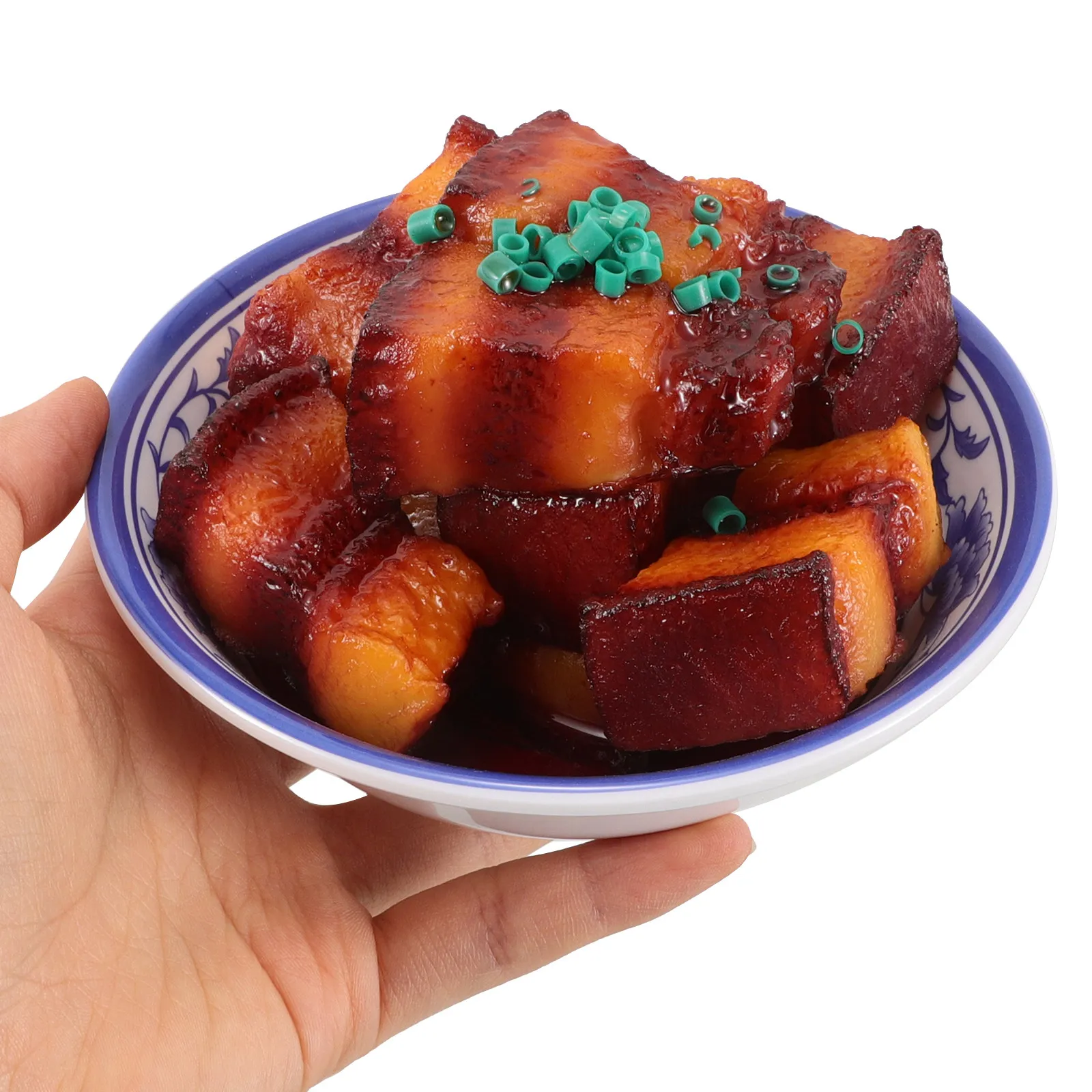 High Precision Simulated Red Braised Pork Belly Bowl Prop for Food Styling Photography Hot Pot Presentation Artificial Chinese