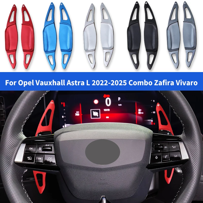 

For Opel Vauxhall Astra L 2022-2025 Alloy Car Steering Wheel Shift Paddle Combo Zafira Vivaro Frontera 2024 Mokka 2025 Stickers