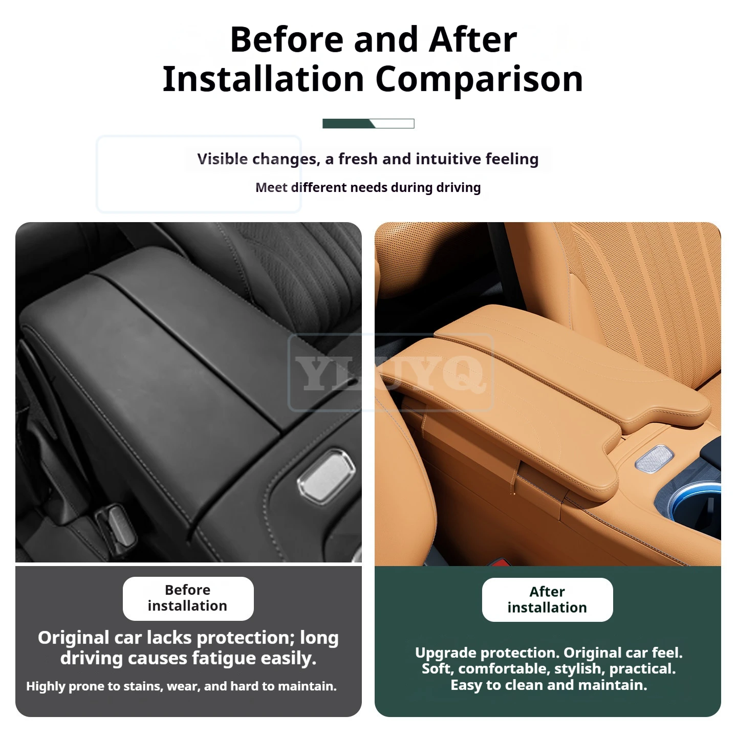 NEW Zeekr 001 Armrest Box Heightening Pad Car Armrest Leather Protective Pad Cover Car Accessories