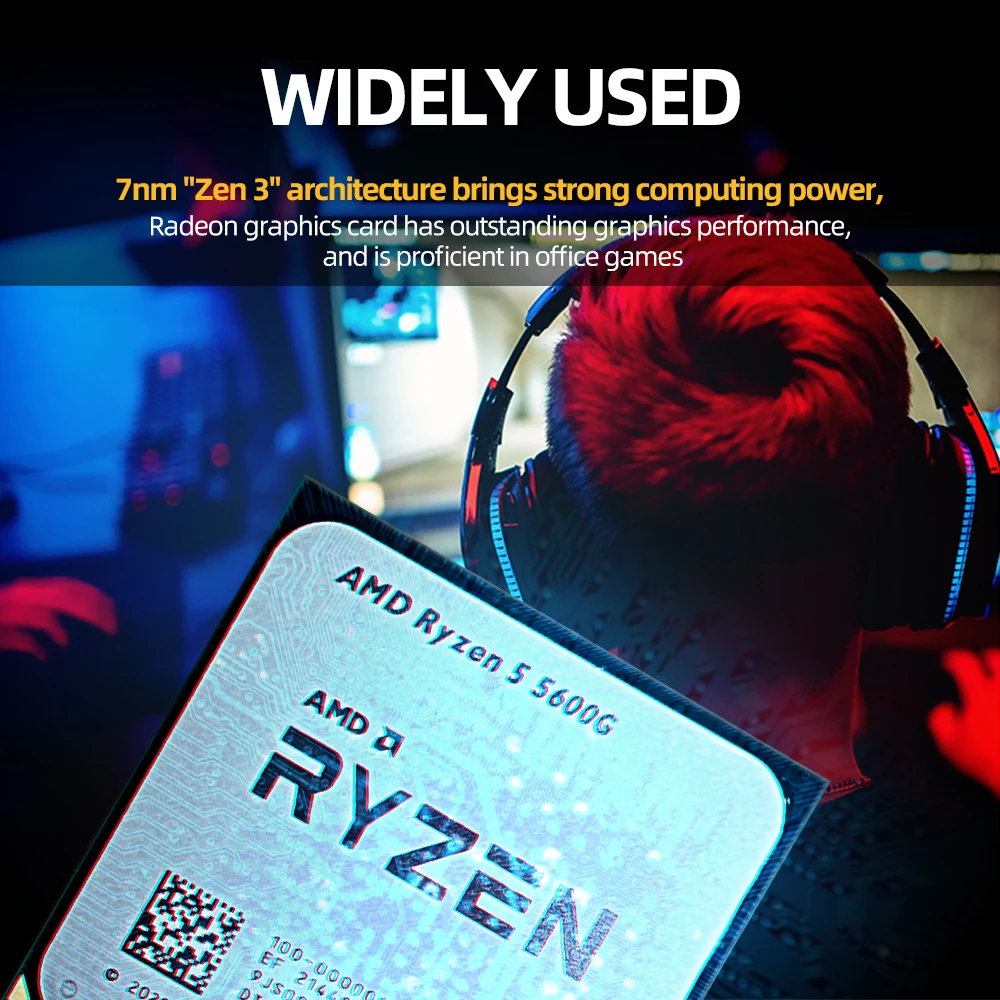 Amd Ryzen 5 5600G Box Novo Vega7 Gloednieuwe R5 5600G Placa De Video 라이젠 Cpu Processor Am4 Radeon Grafische Chips Met Koelere Ventilator