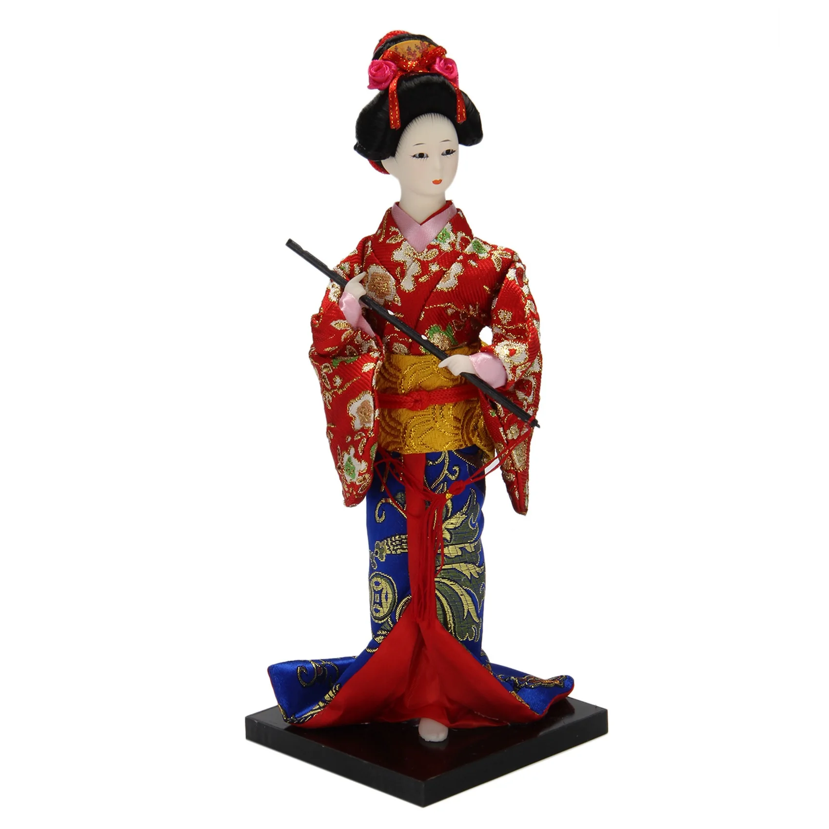 Japanese Folk Geisha Dolls Kimono Dolls Handmade Silk Folk Crafts Statue Decor Hobbies Display Ornaments Collection A12