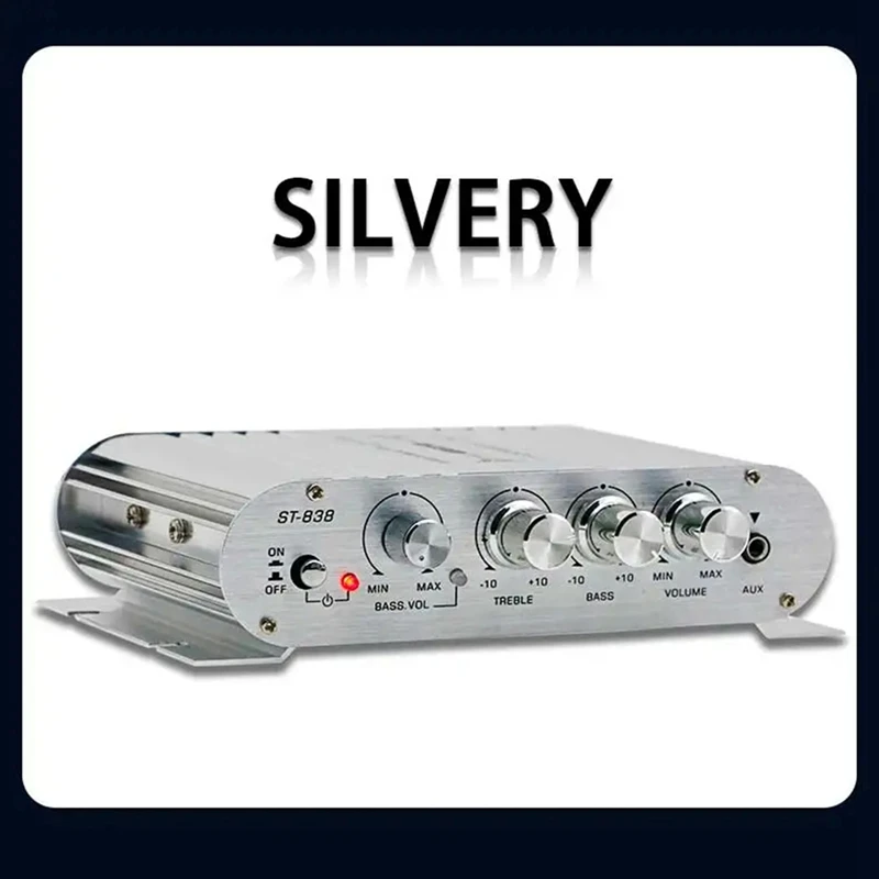 Mini Digital Power Audio Auto Verstärker Blau Licht Stereo Audio Verstärker Für Heimkino Club Party Musik 200W X2(A) Langlebig