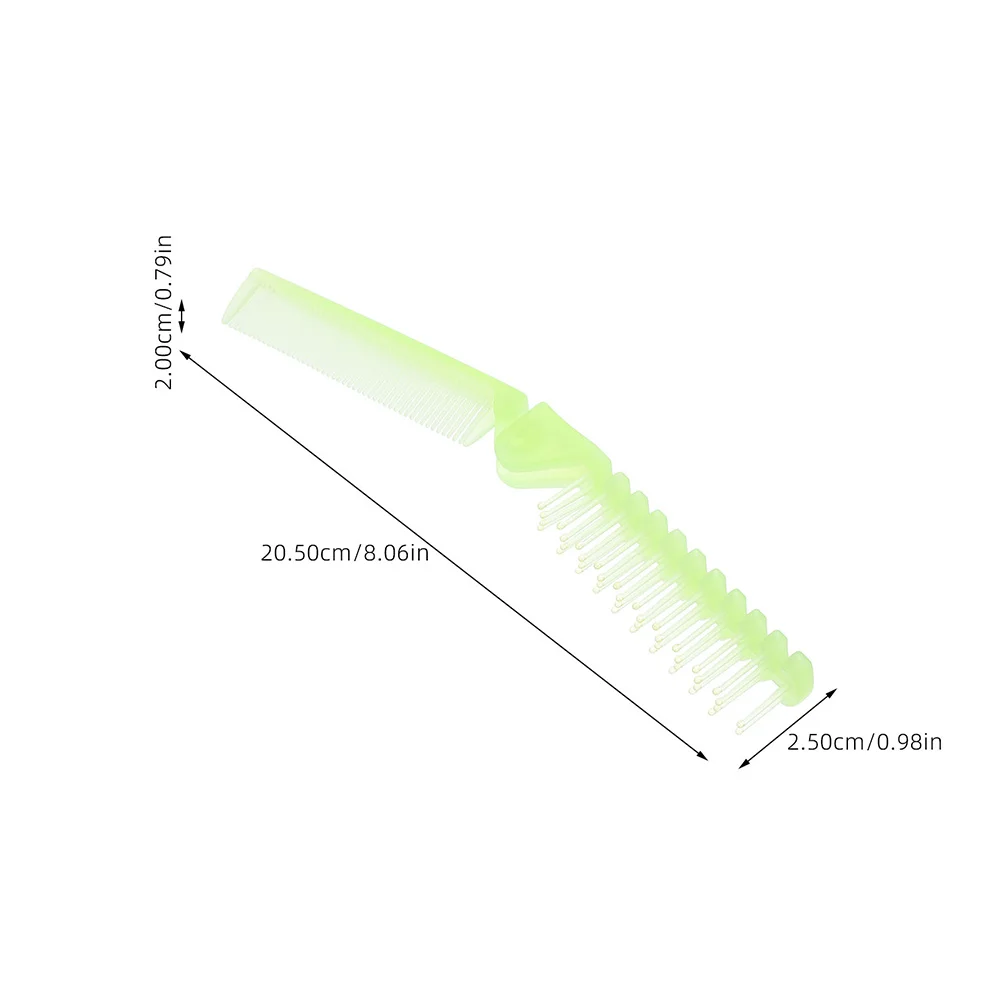 6 قطع من فرشاة الشعر القابلة للطي المضادة للكهرباء الساكنة، حجم السفر، مشط صغير مدمج للنساء، فرشاة تصفيف الشعر قابلة للطي