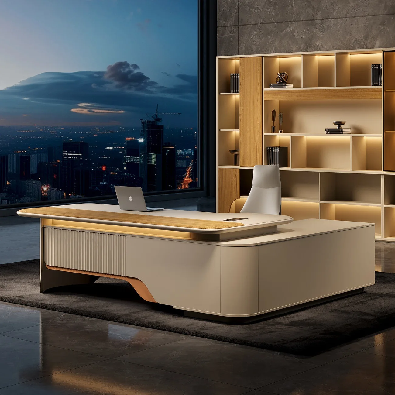 Boss table Light luxury senior sense President  Large class table Simple modern supervisor desk and chair