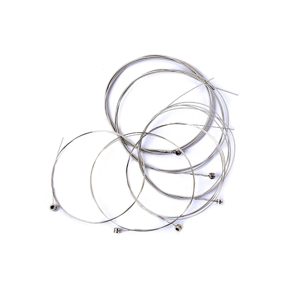 

6 String Silver Electric Guitar String Smooth Comfortable Amplifier Strings for Musical Instruments Bass Guitar Practice
