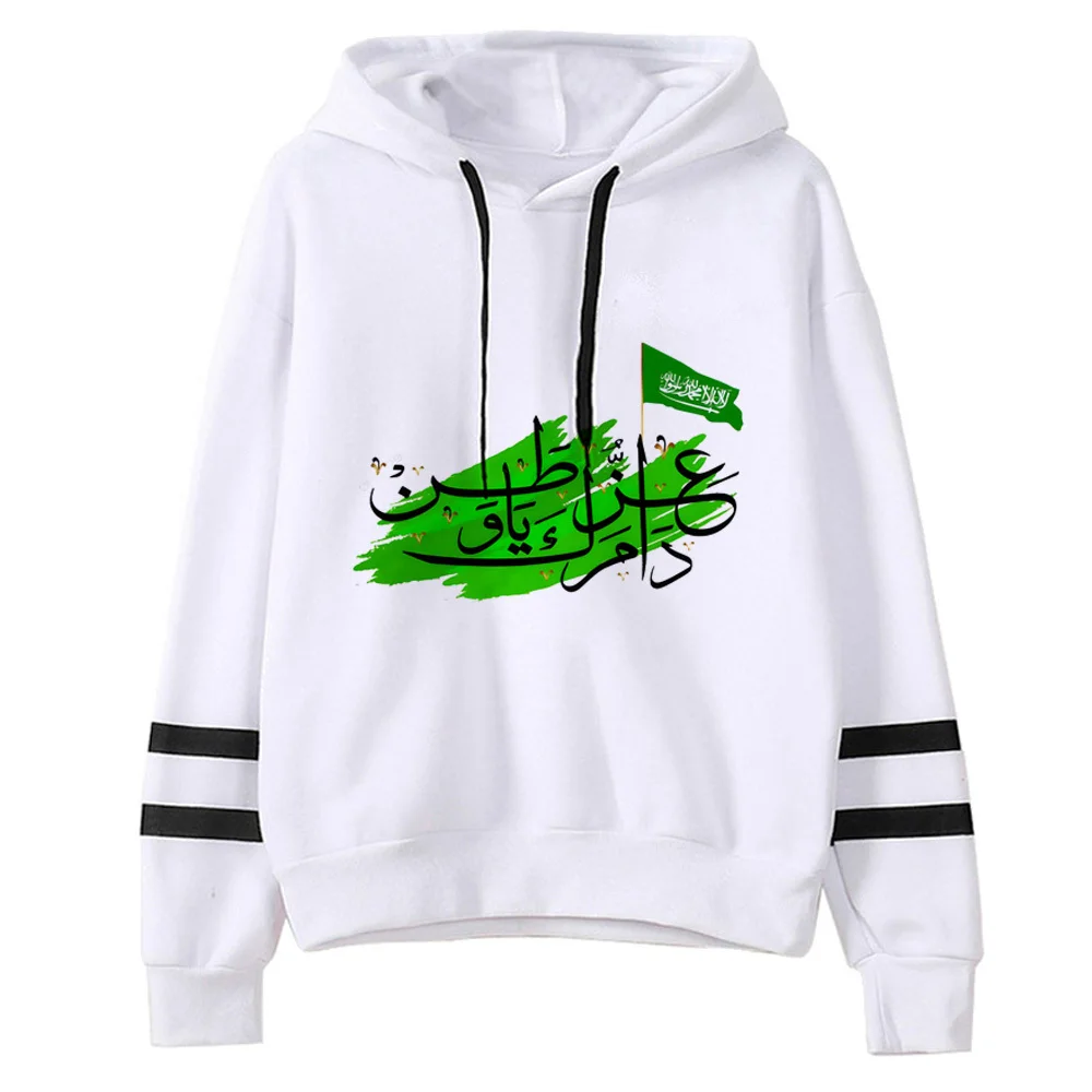 

Saudi National Day hoodie comic elegant casual wear comfortable printed design soft fabric teen pullover comic elegant Japanese