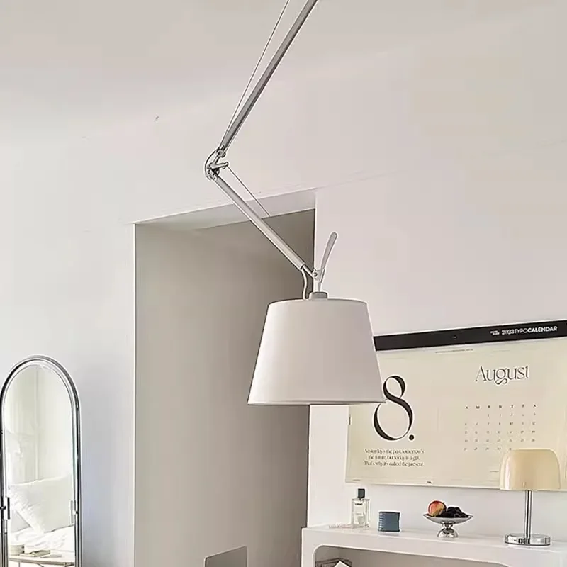 Vintage Adjustable Swing Arm Pendant Light Italian Design for Bar Study