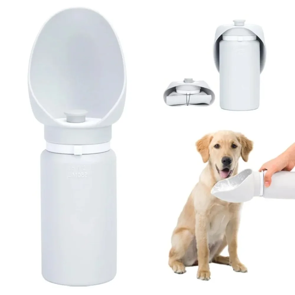 

Герметичная портативная бутылка для воды для прогулок с кошками и собаками, с поилкой, 550 мл, складная кружка для прогулок с питомцами на улице