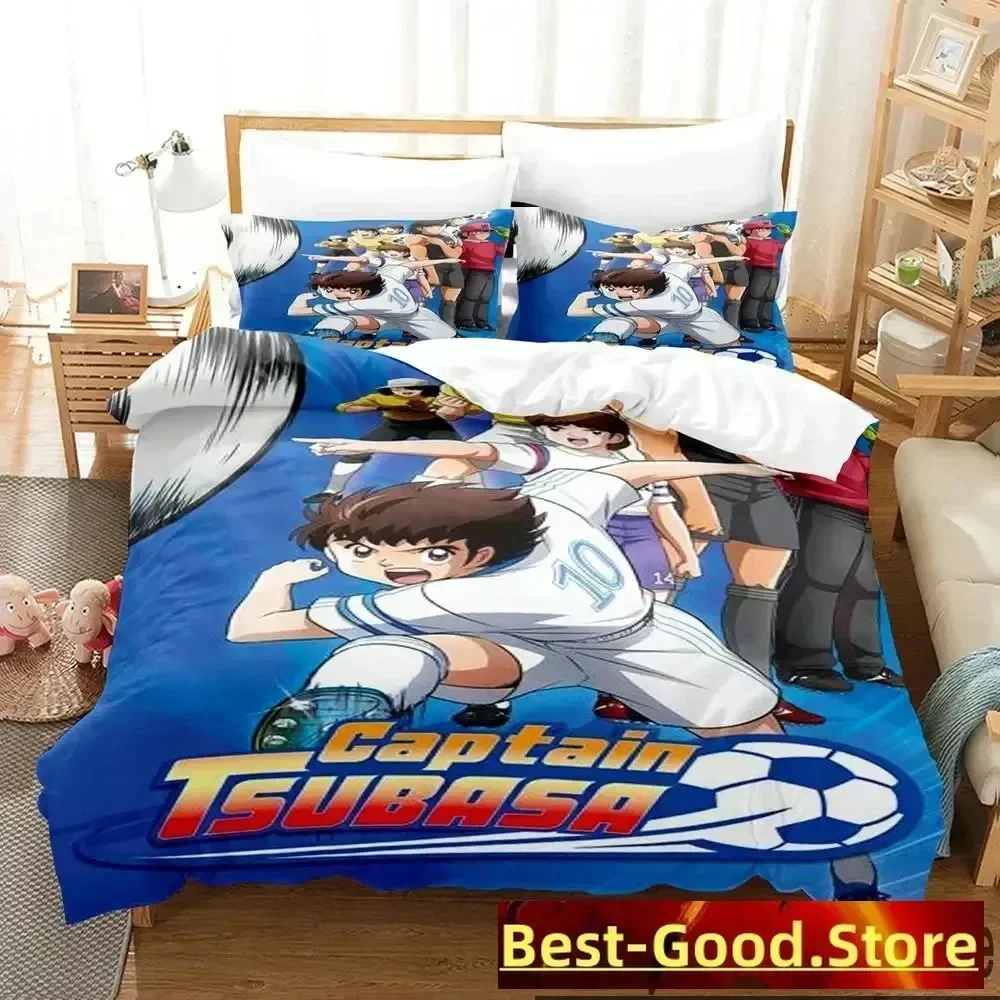 3D Print Captain Tsubasa Anime Printed Bed Set Duvet Cover Pillowcase Bedding Set Linen Sheet Quilt Cover Full Queen King Size
