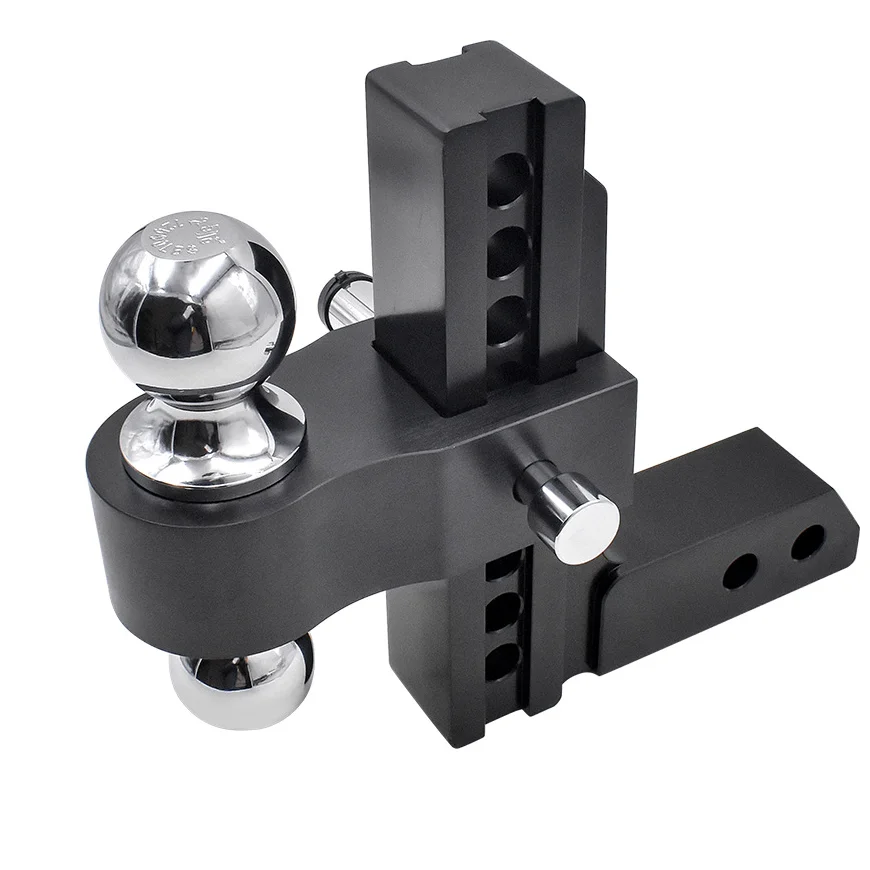 Adjustable Trailer Hitch Fits 2-5/16Inch Receiver 6-Inch Drop/Rise Aluminum Drop Hitch Tow Hitch With 2 Pcs Stainless Steel Lock