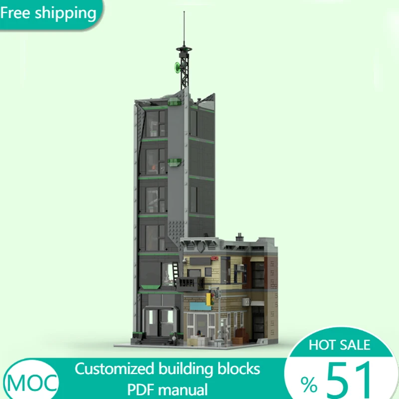 2968 PCS Famous Film Group skyscraper MOC Customize Modular Building Block Educational Simple Kids DIY Boys Toy Christmas Gift