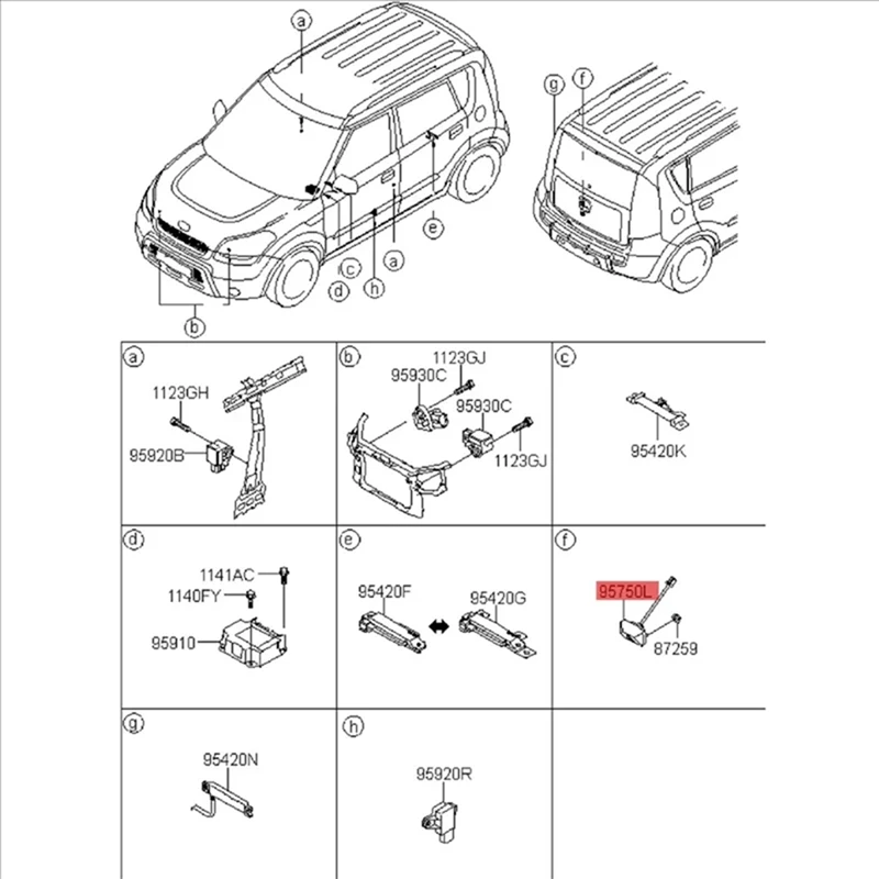 Rear View Camera Parking Assist Camera Backup Camera For KIA Soul 2010-2013 957602K222 957602K210 957602K212 Replacement Parts