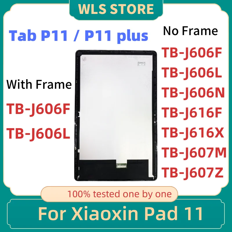 

Original For Tab P11 / P11 Plus TB-J606F TB-J606L TB-J606 TB-J616 TB-J607 LCD Display Touch Screen Digitizer Assembly