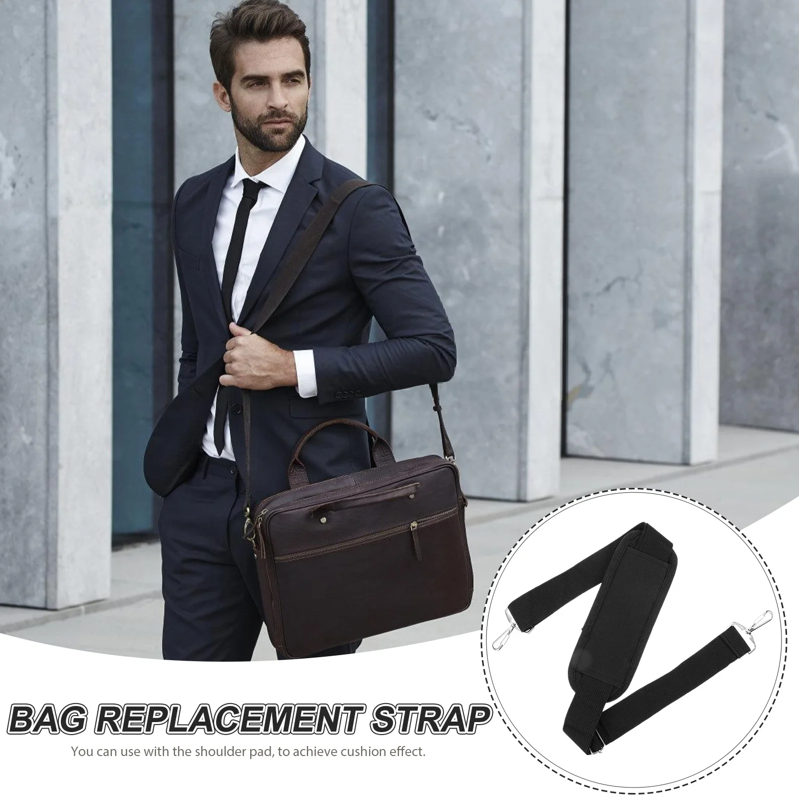 

Replacement Bag Strap Adjustable Wide Shoulder Strap for Crossbody Handbag Laptop Bag Tote Briefcase Suitcase Strong Webbing