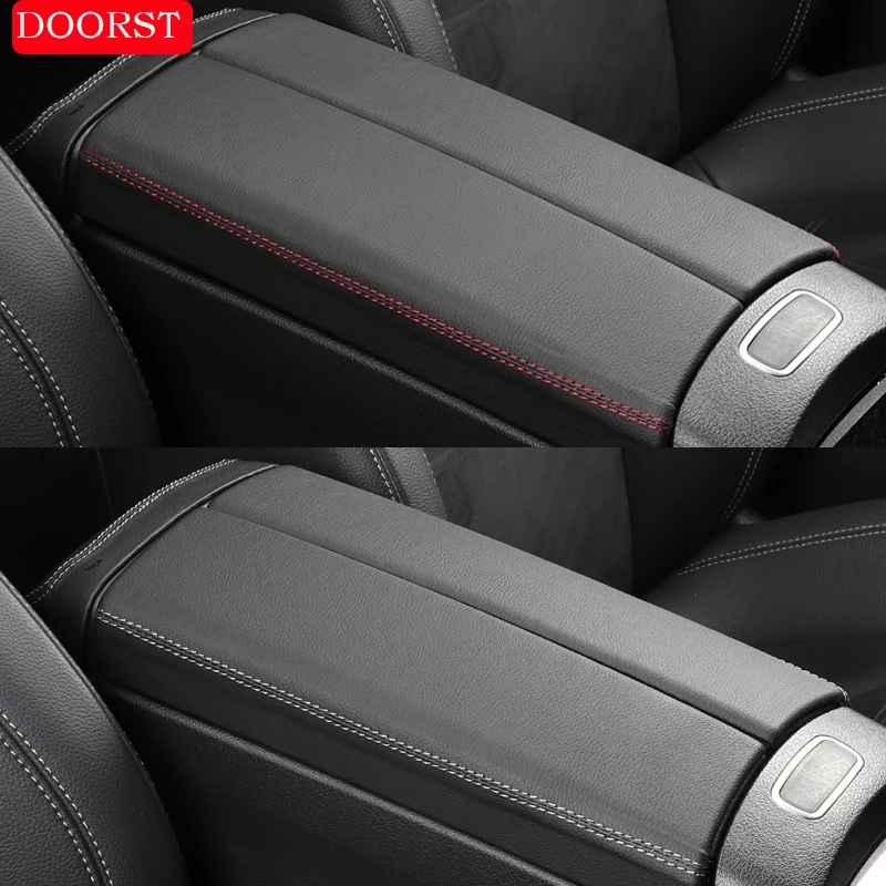 

For Mercedes Benz A B CLA GLB GLA EQB EQA Class Car Interior Center Armrest Box Console Box Storage Box Leather Trim Cover